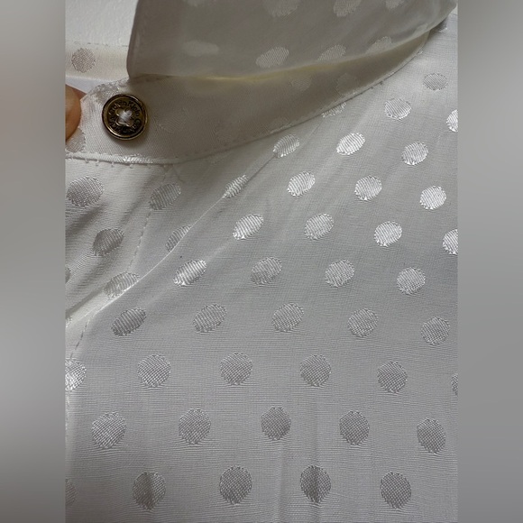 NWT | Calvin Clein Elegant White Polka Dot Dress with Pockets Size 12 - Picture 5 of 13